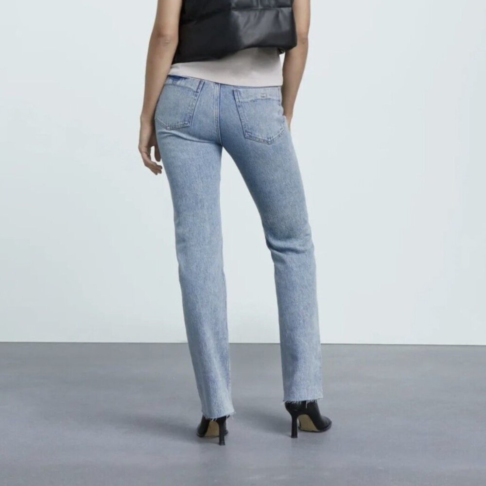 NWT Zara High Rise Straight Leg Jeans 6164/219/406 - Picture 2 of 10